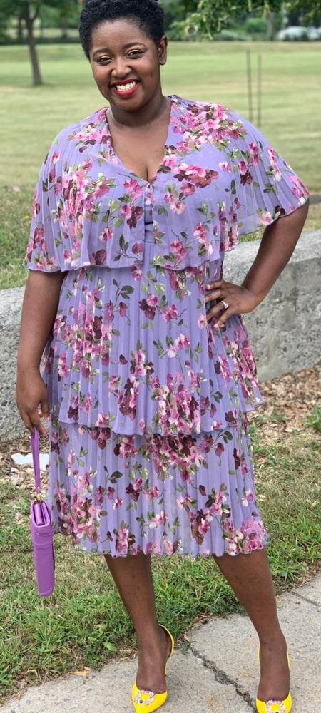 Asos lavender with flowers dress